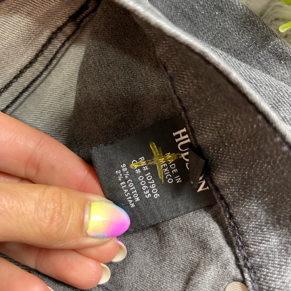 Hudson Skylar relaxed slim straight grey distressed jean. Tag=26, fit=28-29-30. - Picture 3 of 8